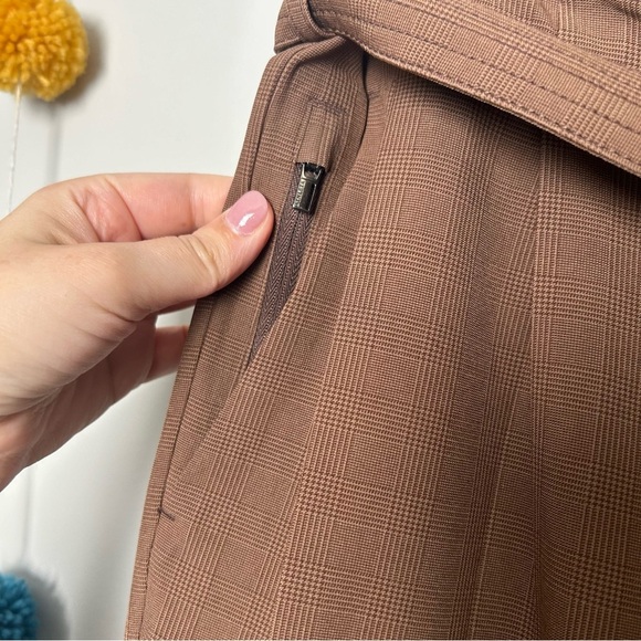 Athleta Skyline Plaid Brown High Waisted Pants - Picture 5 of 7